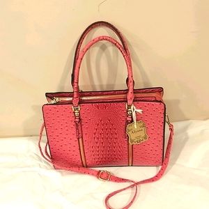 Ostrich vegan handbag NWT
